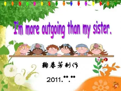 unit6 I'm more outgoing than my sister