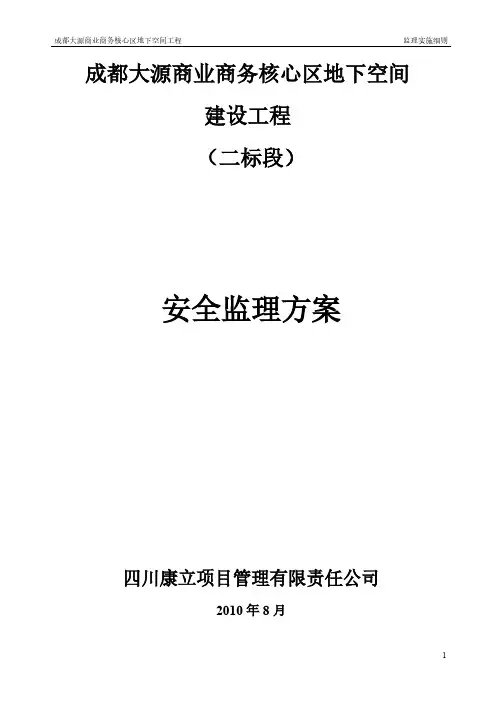 成都大源商业商务核心区地下空间工程监理实施细则.pdf