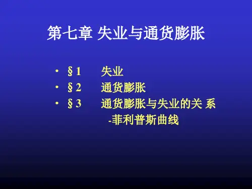 宏观经济学(高鸿业)失业与通货膨胀08-PPT课件