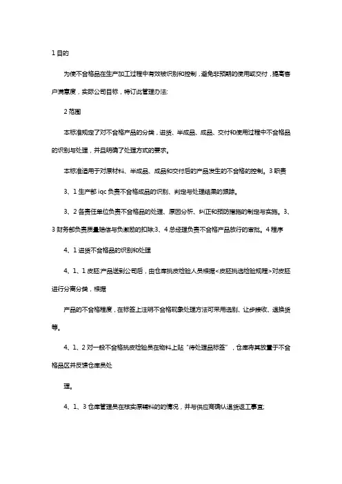 不合格食品处置制度 2