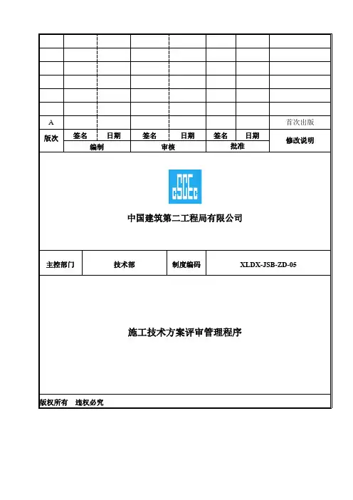 施工技术方案评审管理程序