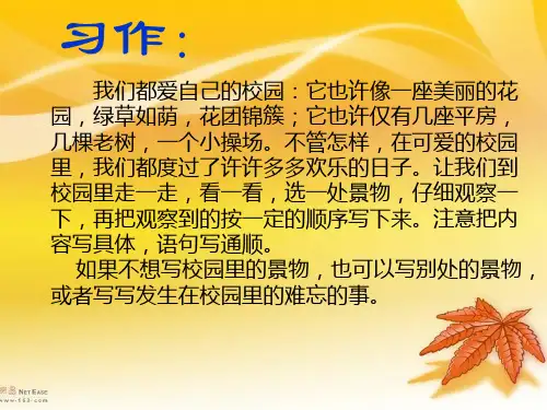 人教版小学四年级下册语文第一单元习作
