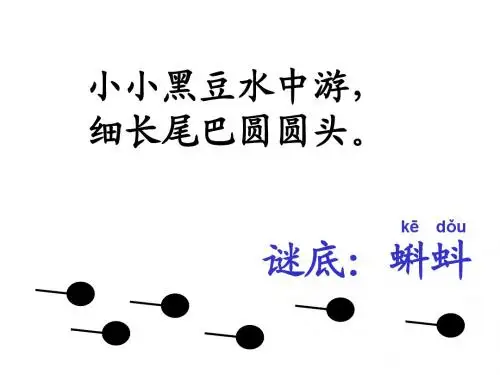 最新人教版小学二年级上册语文1小蝌蚪找妈妈公开课课件