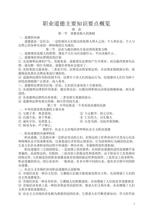 HR人力资源三级职业道德要点