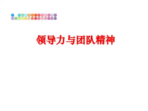 最新领导力与团队精神