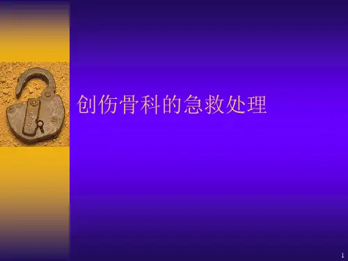 骨科创伤的急救处理精选幻灯片