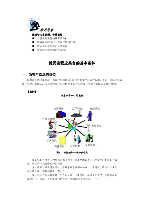 优秀流程应具备的基本条件