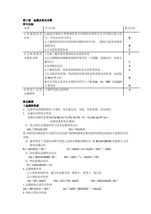 金属及其化合物