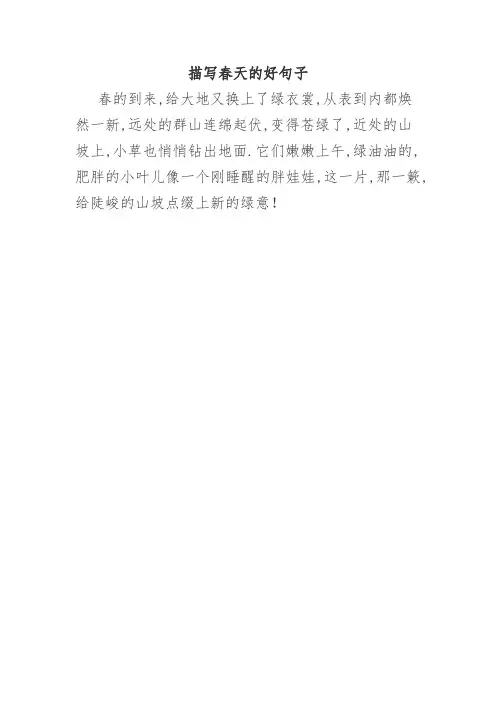描写春天的好句子Microsoft Word 文档 (2)