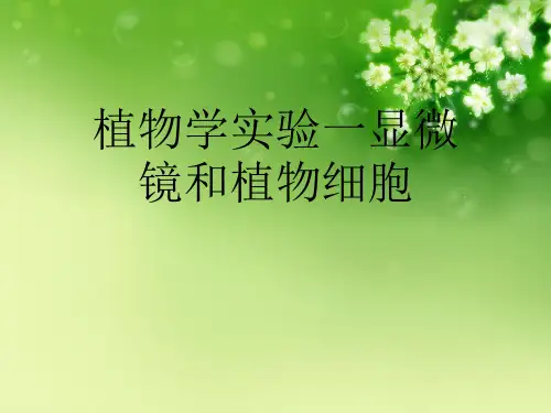 植物学实验一显微镜和植物细胞优秀课件