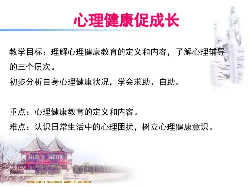 心理健康促成长课件