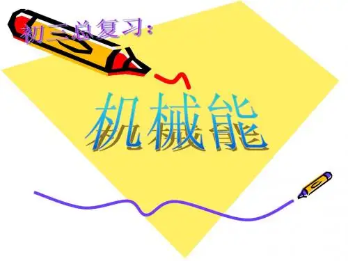 中考物理总复习:机械能