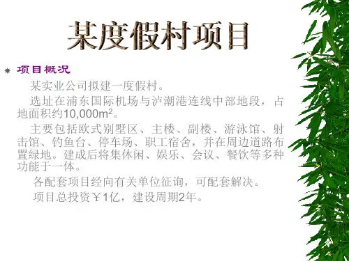 某度假村项目管理案例分析.ppt