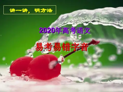 2020高考语文:易考易错字音