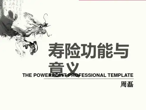 寿险的功能与意义