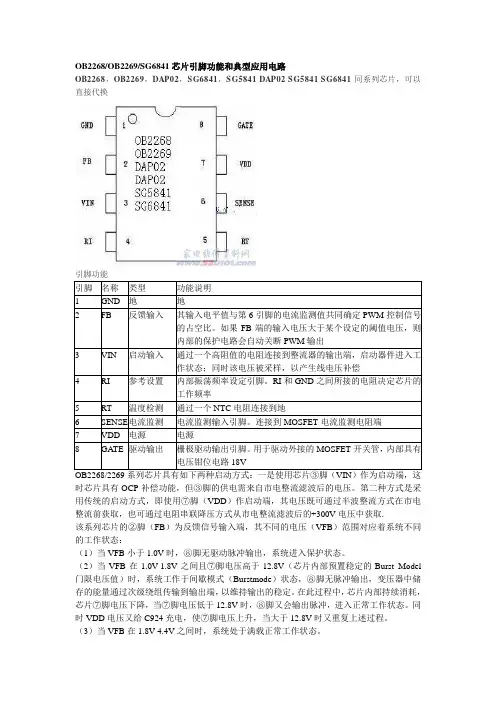 OB2268引脚功能图
