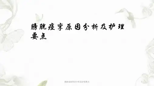 膀胱痉挛原因分析及护理要点ppt课件