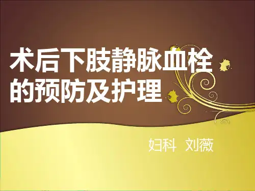 下肢静脉血栓的护理