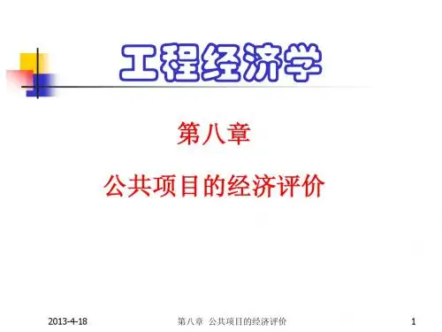 ch8 公共项目的经济评价