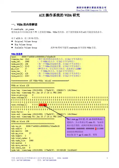 AIX操作系统的VGDA研究