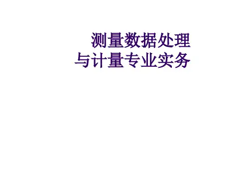 一级注册计量师考前辅导  测量数据处理及计量实务.ppt