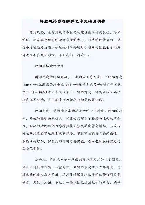 轮胎规格参数解释