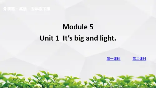 外研版英语五年级下册课件:Module 5 Unit 1