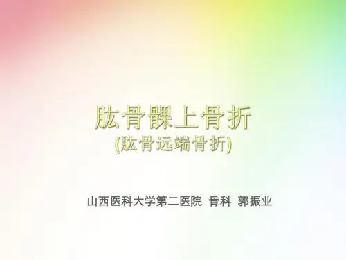 肱骨髁上骨折 郭振业