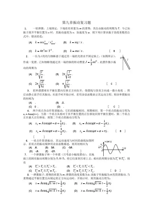 振动与波复习题及答案