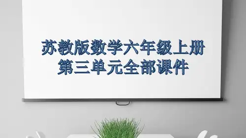 苏教版数学六年级上册第三单元全部课件