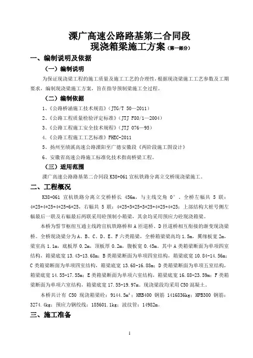 现浇箱梁施工方案 2