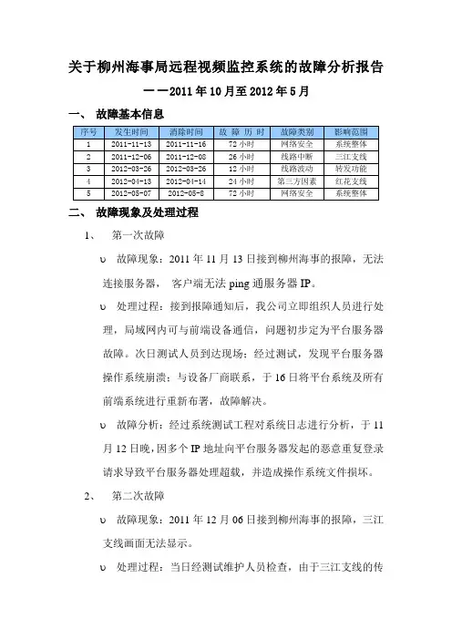故障分析报告 2