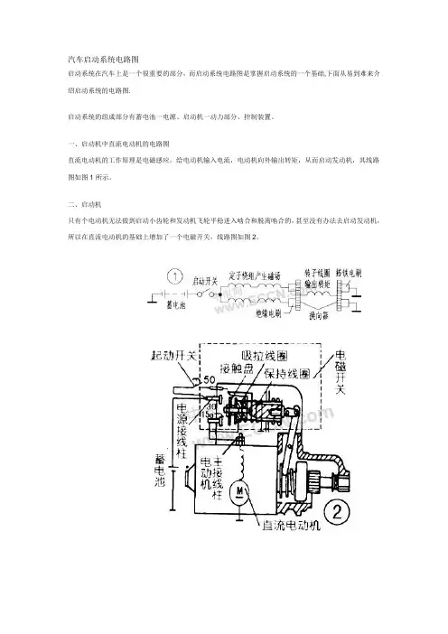 汽车启动系统电路图