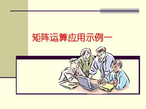 矩阵的运算应用实例共52页