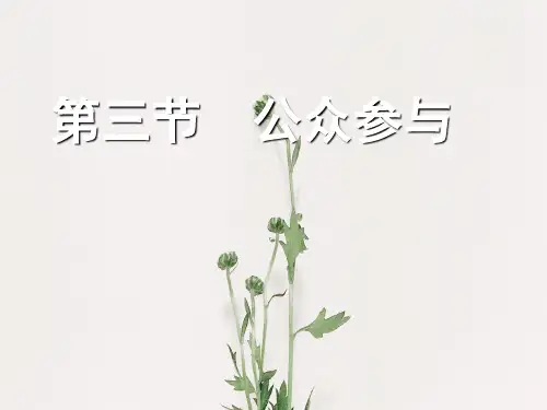 公众参与PPT教学课件