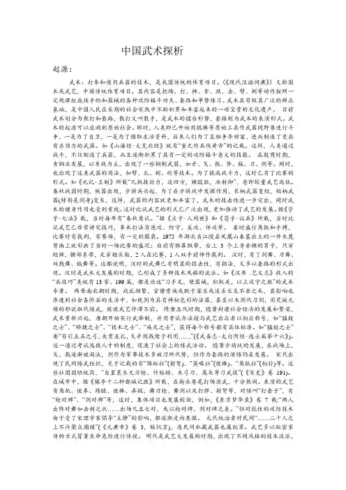 中国武术探析