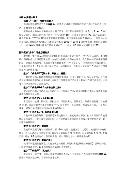 辨别双酚A