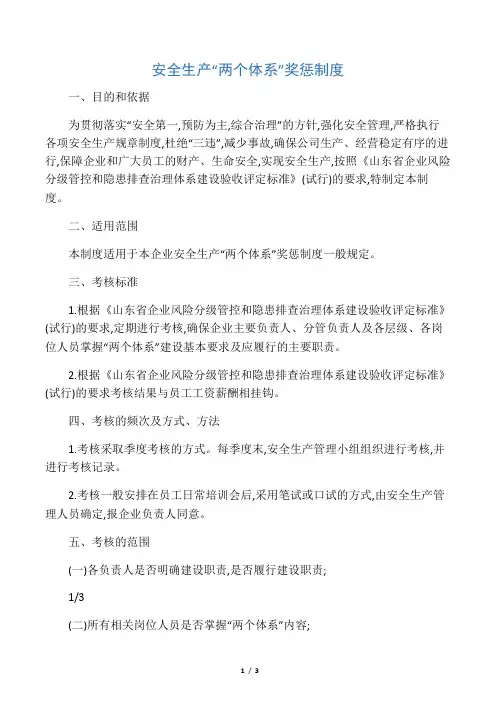 5、安全生产“两个体系”奖惩制度