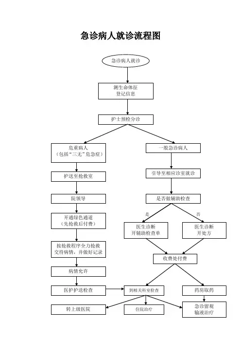 急诊病人就诊流程图