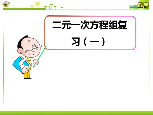 人教版七年级数学下第8章二元一次方程组复习课件(22张PPT)
