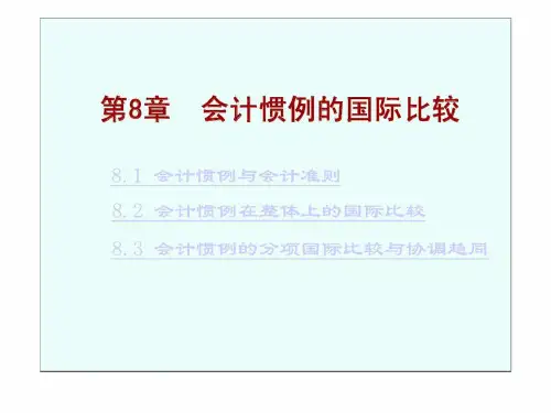 国际会计-第八章-会计惯例的国际比较