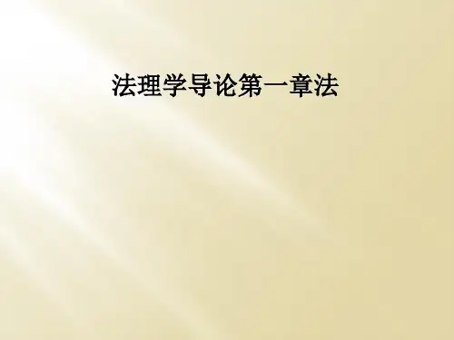 法理学导论第一章法