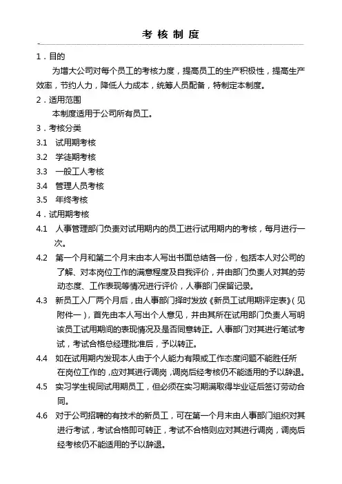 公司考核制度