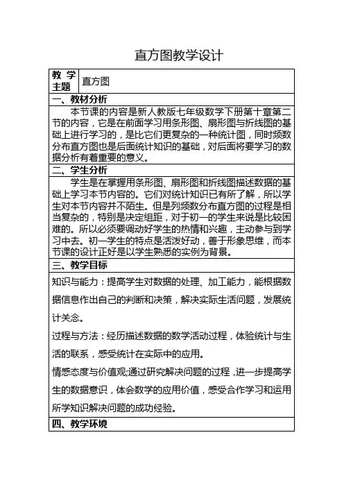 直方图教学设计