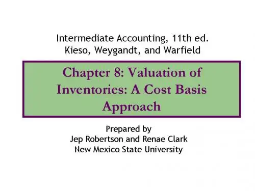 Intermediate Accounting (New Mexico State University)ch08