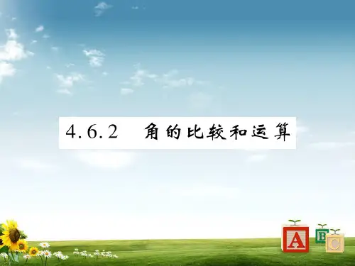 七年级数学上册第4章图形的初步认识4.6.2角的比较和运算课件新版华东师大版