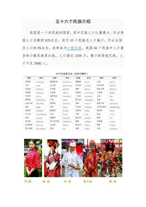 56个少数民族的服饰图片