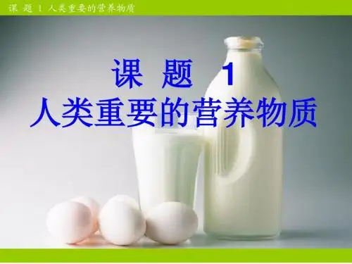第12单元课题1人类重要的营养物质