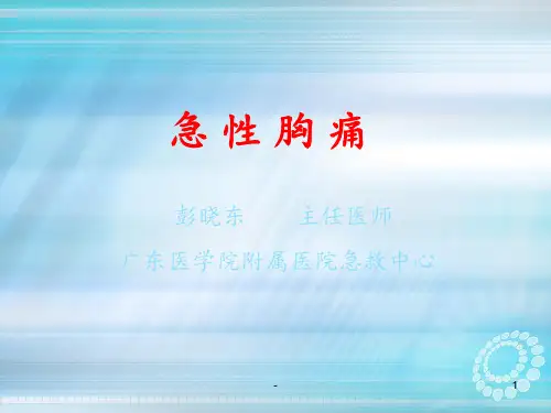 急 性 胸 痛ppt课件