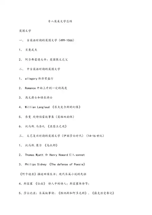 英美文学总结